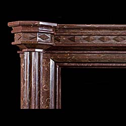 An early 19th century Armagh Marble Gothic Revival Fossil Chimneypiece 