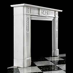 A Regency Style Statuary Marble Fireplace