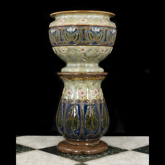 A Doulton Of Lambeth Jardiniere And Stand