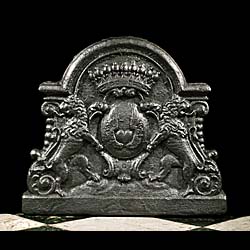 An Antique fireback in the French 17th century tradition
