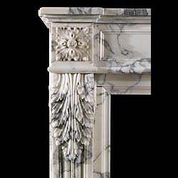 A fireplace surround in the Louis XVI style 