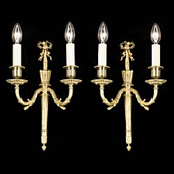 A Set of Four Louis XVI Style Wall Lights