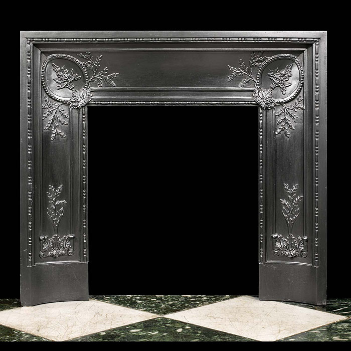 An Antique cast iron Louis XVI Fireplace Insert 