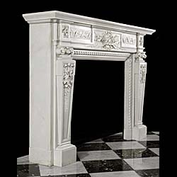 An antique Victorian marble fireplace