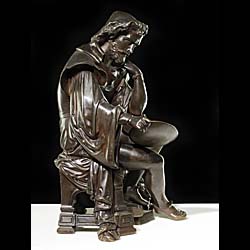 A Patinated Bronze of Leonardo da Vinci    