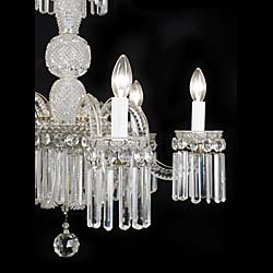 A Cut Glass Regency Style Chandelier