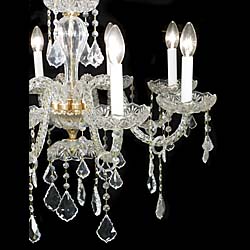 A 20th century eight branch Swarovski chrystal chandelier 
