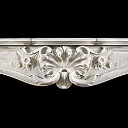 An Antique carrara marble Louis XV style fireplace surround 