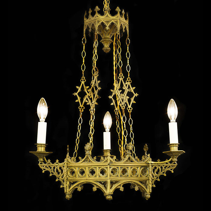  A 19th century Gothic Revival chandelier