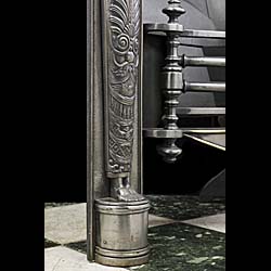  An antique cast iron Regency, Egyptian Revival register grate 