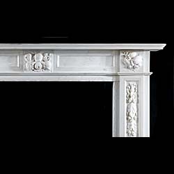 A Statuary Marble Victorian antique chimneypiece