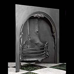 A Large Arched Victorian Fireplace Insert