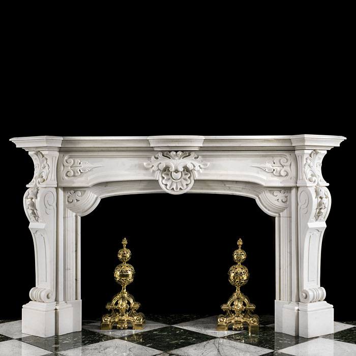 A Statuary Baroque Style Fireplace Mantel