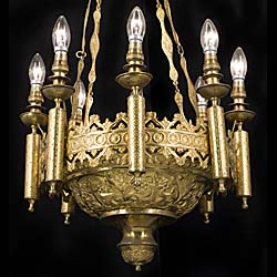 A Gothic Revival Eight Branch Chandelier