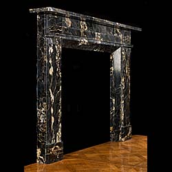  A Regency Fireplace Mantel in fine Portoro Marble   