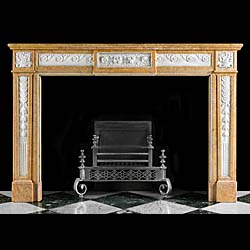 A Crema Valencia Louis XVI Mable Fireplace