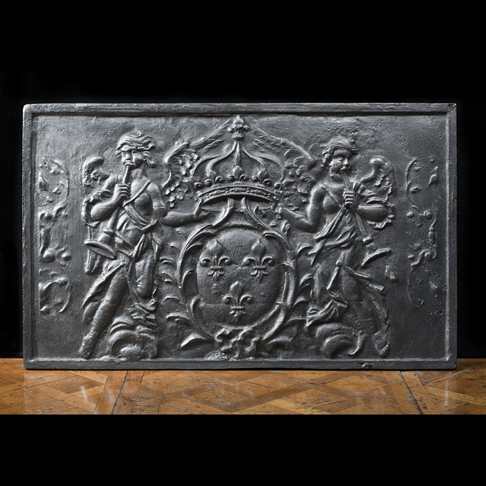 A Large & Heavy Cast Iron Armorial Fireback 