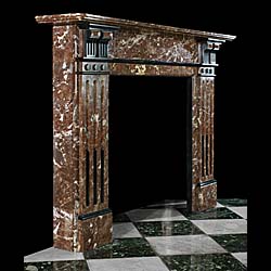 A Languedoc Marble Victorian Fireplace
