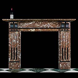 A Languedoc Marble Victorian Fireplace