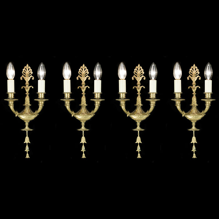 A Set of Four Regency Style Wall Lights