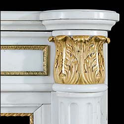  An attractive Louis XVI Statuary Marble Fireplace Mantel   