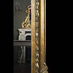 A Large Louis XVI Giltwood Overmantel Mirror