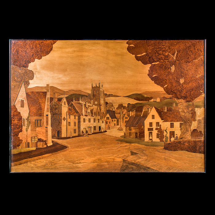 A Large Arts & Crafts Marquetry Panel