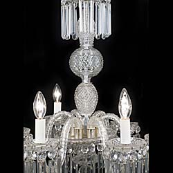  A Regency style six branch cut glass antique chandelier   