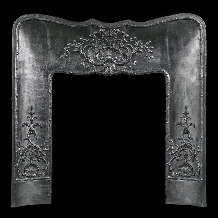 A late 19th century cast iron Louis XVI style fireplace insert    