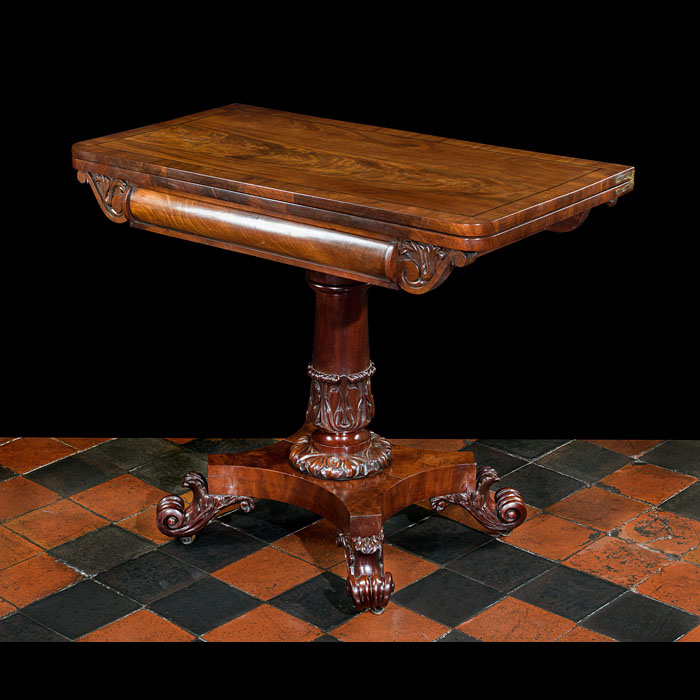 A William IVMahogany Games or Side Table