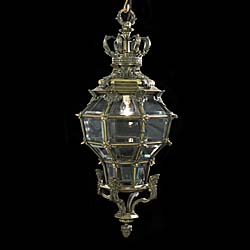A Baroque Versailles Style Brass Lantern