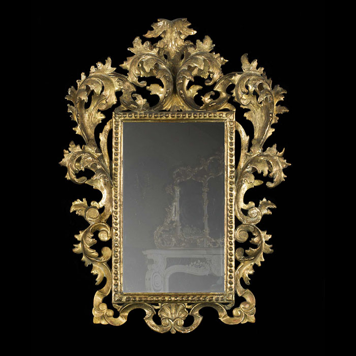  An Italian Florentine Gilt Wood Wall Mirror