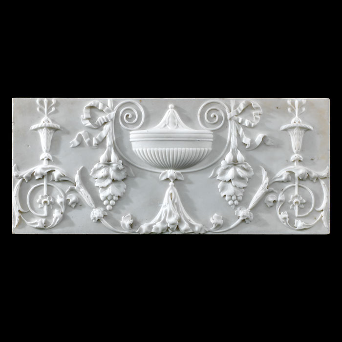 A Statuary Marble Neoclassical Style Plaque
