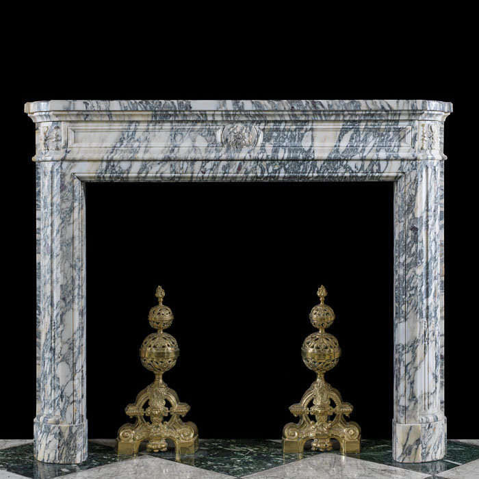A small Breche Violette Louis XVI Fireplace