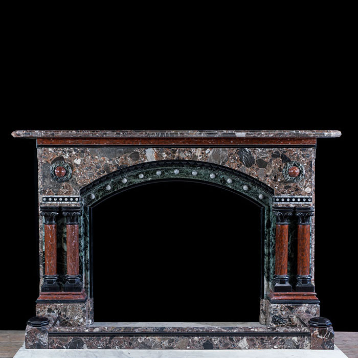 Victorian Marble Specimen Fireplace 