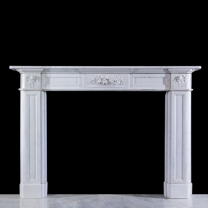 A Regency Floral Marble Fireplace 