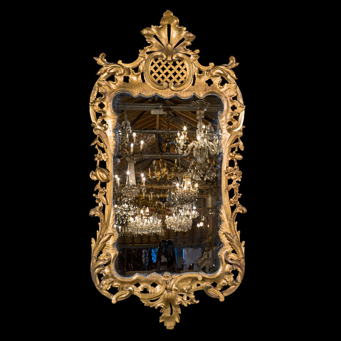 Unusual and Large George III Rococo Mirror 