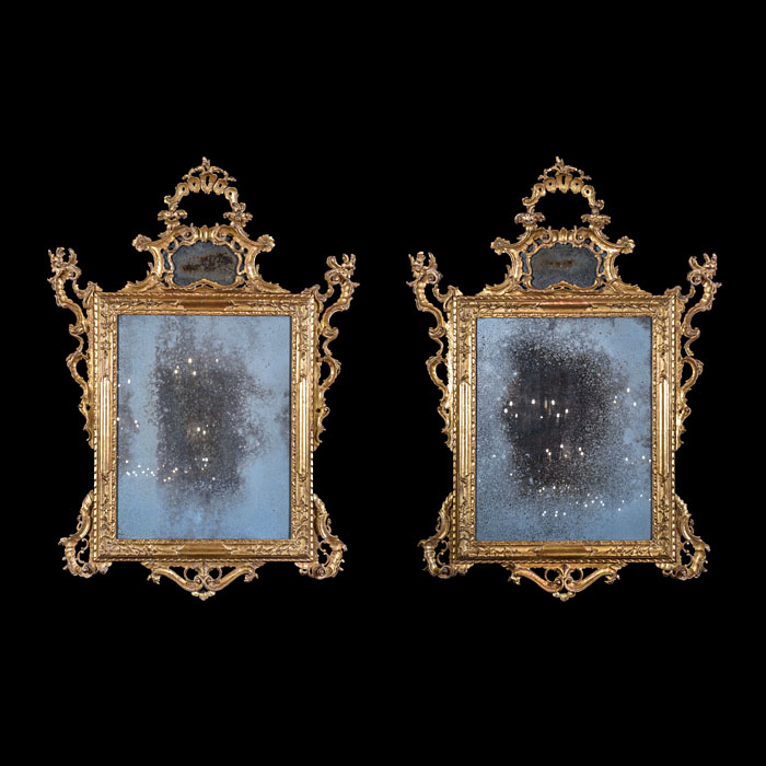 A Magnificent Pair of Rare Venetian Mirrors 