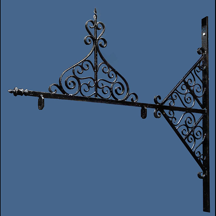  Antique Scrolled Wrought Iron Wall Bracket for Hanging Sign
