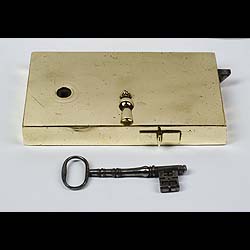 A Late Georgian brass Door Rim Lock
