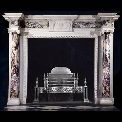  Palladian Statuary Marble fireplace surround   