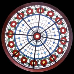 Grand round stained glass skylight    