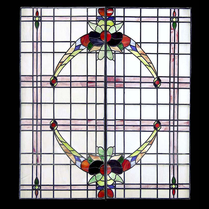 A 20th Century Stained Glass Window Panel