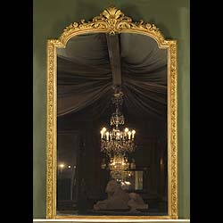 Antique French Gilt Wood Overmantel Mirror in the Louis XV style 
