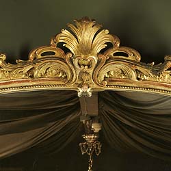 Antique French Gilt Wood Overmantel Mirror in the Louis XV style 
