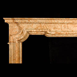 Italian Baroque style Nembro Marble Fireplace Mantel    