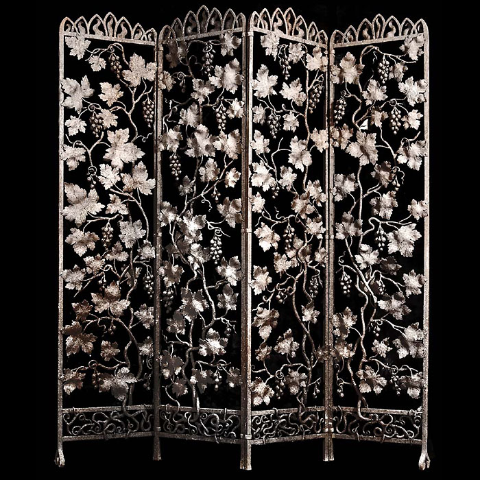 French wrought iron embossed screen    