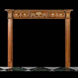 An Adam Style Carved Pine Fire Surround
