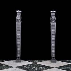  Cast Iron pair of Regency columns    