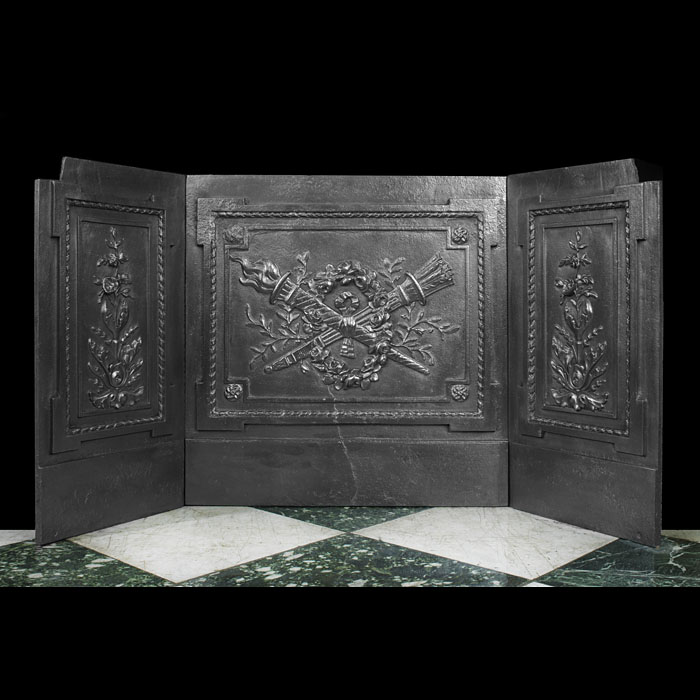 A Louis XVI Triple Set of Fireplace Panels